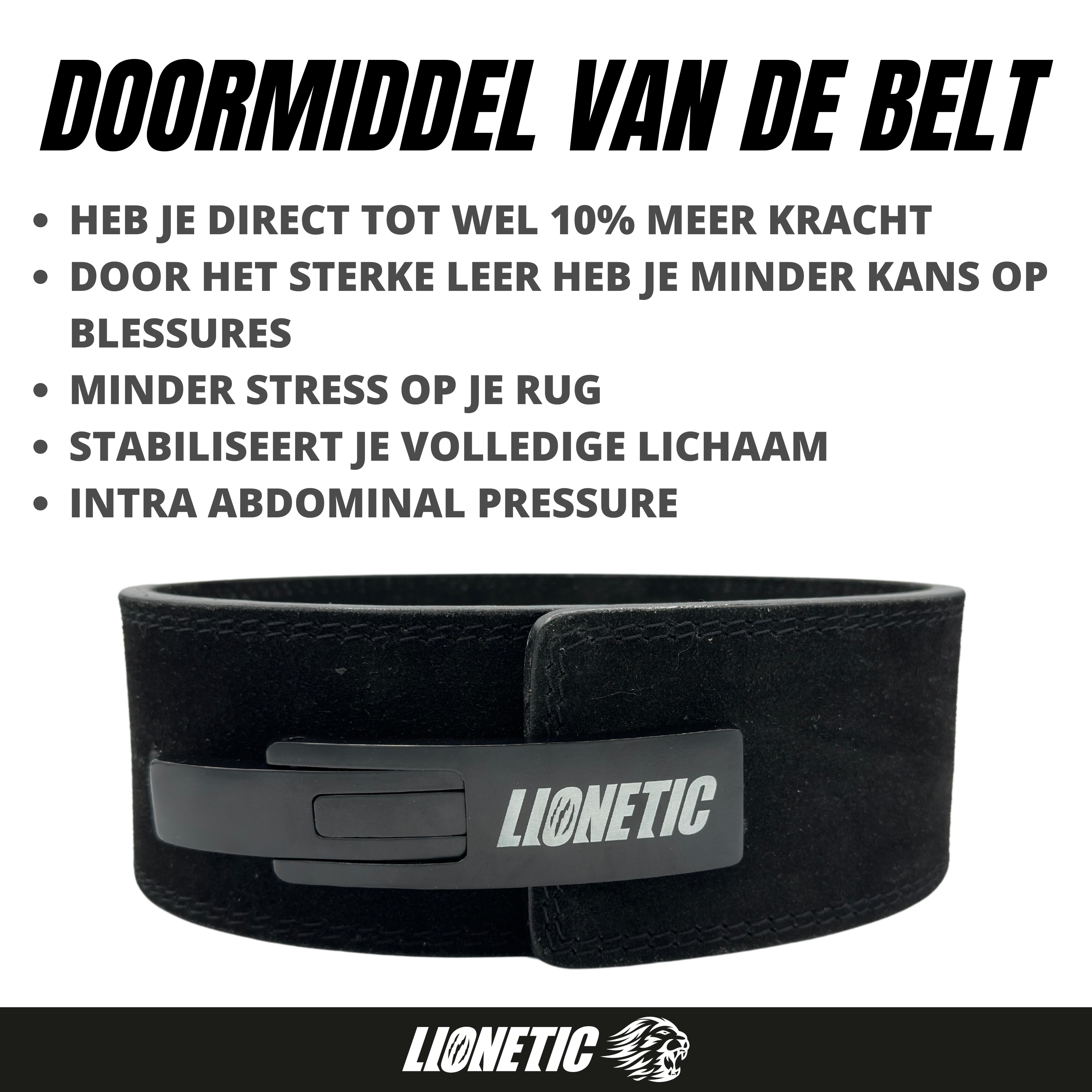 Powerlift-Hebelriemen 10 mm - Lionetic Essentials V1.0